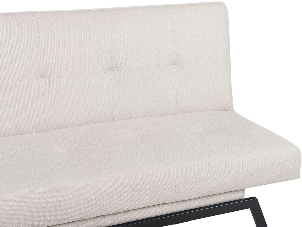 Beliani Trivietė išskleidžiama sofa LEEDS, balta