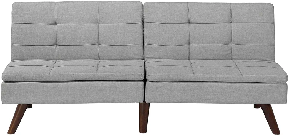 Beliani Trivietė išskleidžiama sofa RONNE šviesiai pilka