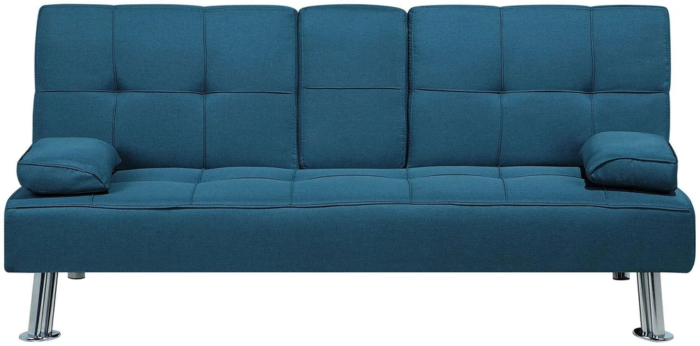 Beliani Trivietė išskleidžiama sofa ROXEN mėlyna