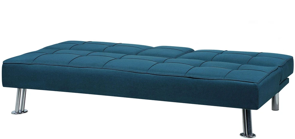 Beliani Trivietė išskleidžiama sofa ROXEN mėlyna
