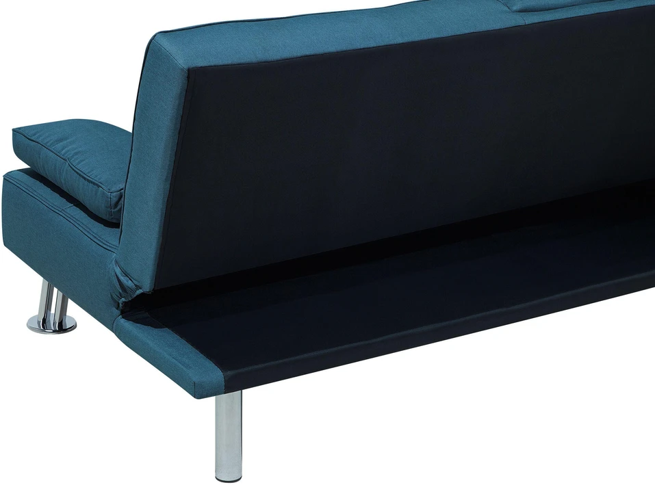 Beliani Trivietė išskleidžiama sofa ROXEN mėlyna
