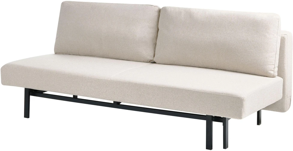 Beliani Trivietė išskleidžiama sofa ROYKKA, kreminė balta