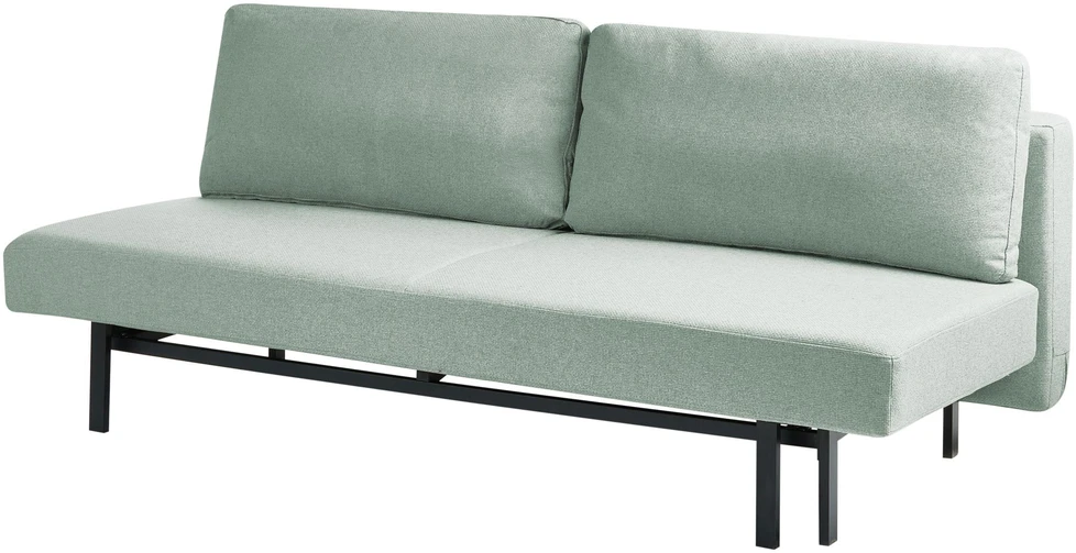 Beliani Trivietė išskleidžiama sofa ROYKKA šviesiai žalia