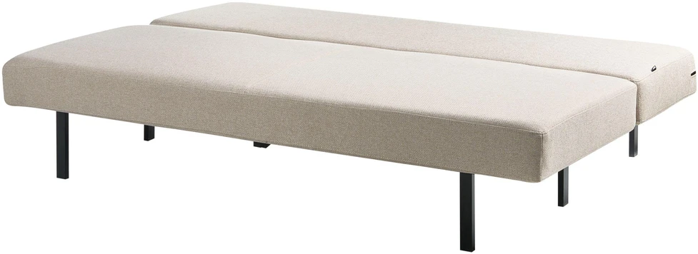 Beliani Trivietė išskleidžiama sofa ROYKKA, smėlio spalvos