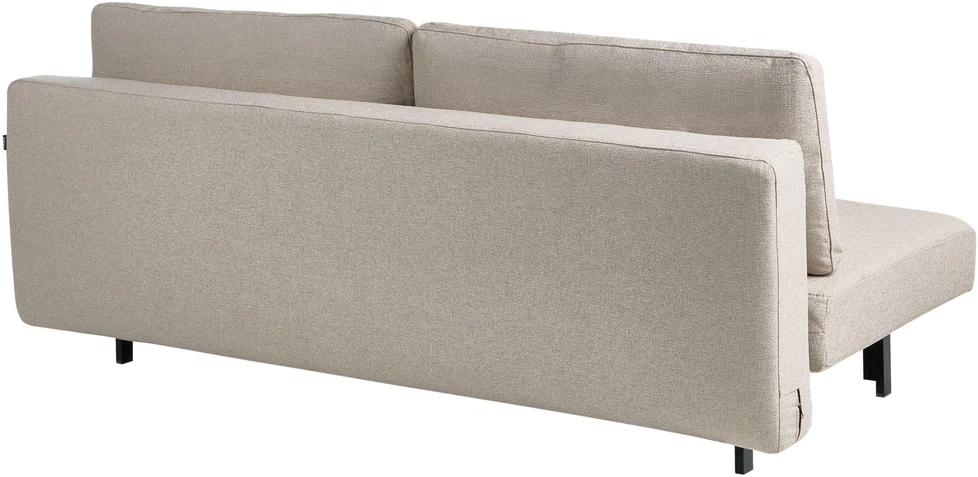 Beliani Trivietė išskleidžiama sofa ROYKKA, smėlio spalvos