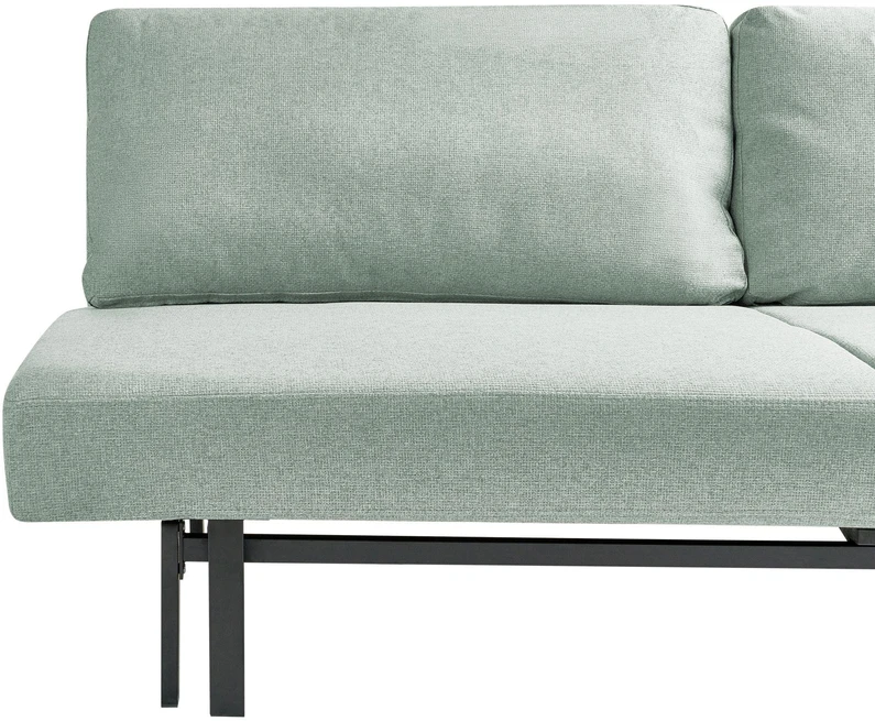 Beliani Trivietė išskleidžiama sofa ROYKKA šviesiai žalia