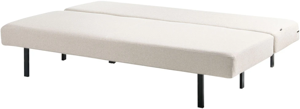 Beliani Trivietė išskleidžiama sofa ROYKKA, kreminė balta