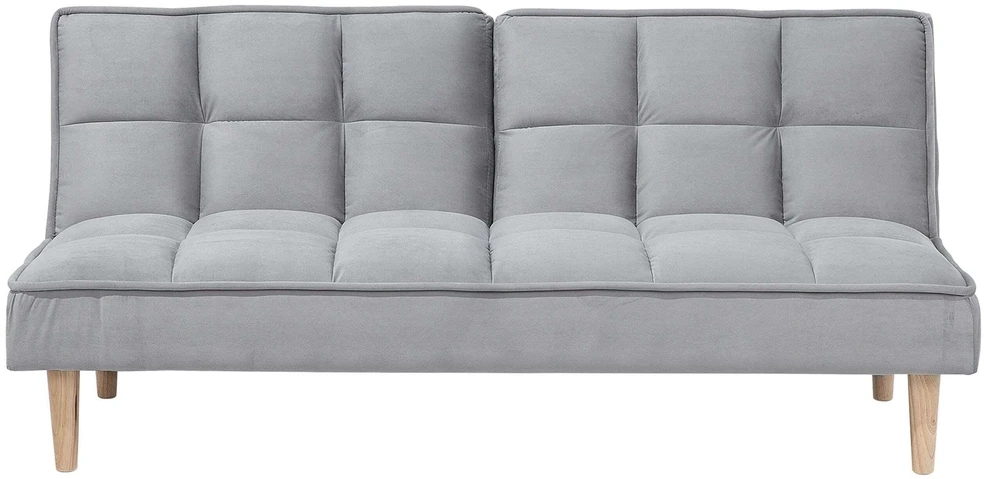 Beliani Trivietė išskleidžiama sofa SILJAN šviesiai pilka