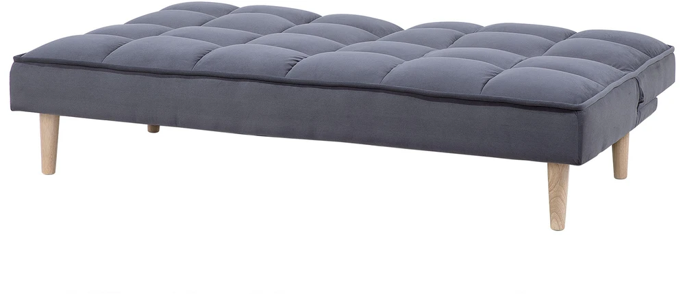 Beliani Trivietė išskleidžiama sofa SILJAN tamsiai pilka