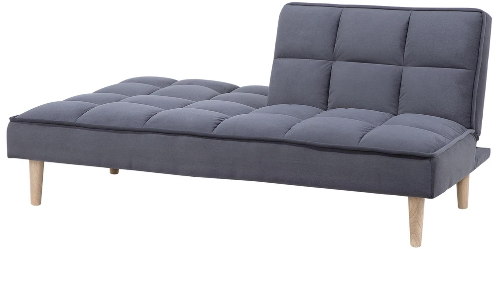 Beliani Trivietė išskleidžiama sofa SILJAN tamsiai pilka