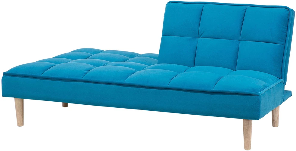 Beliani Trivietė išskleidžiama sofa SILJAN jūrinės mėlynos spalvos