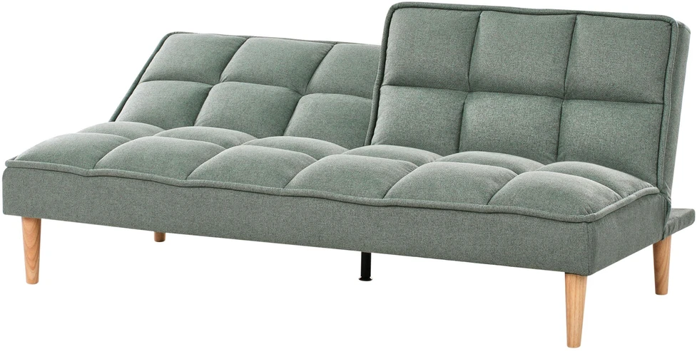 Beliani Trivietė išskleidžiama sofa SILJAN žalia