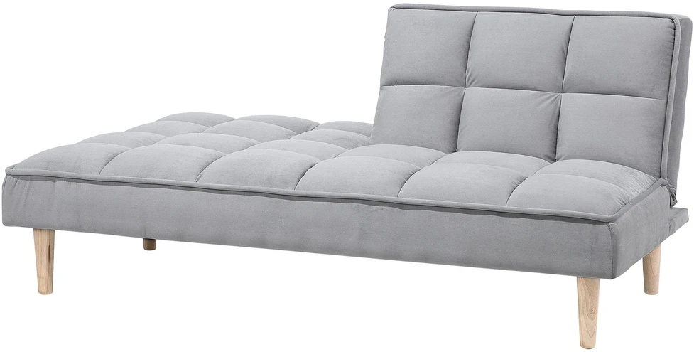 Beliani Trivietė išskleidžiama sofa SILJAN šviesiai pilka