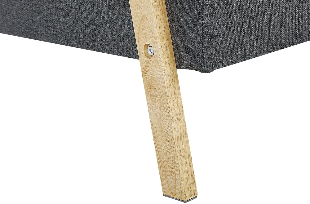 Beliani Trivietė išskleidžiama sofa TJORN tamsiai pilka