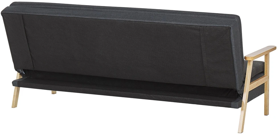 Beliani Trivietė išskleidžiama sofa TJORN tamsiai pilka