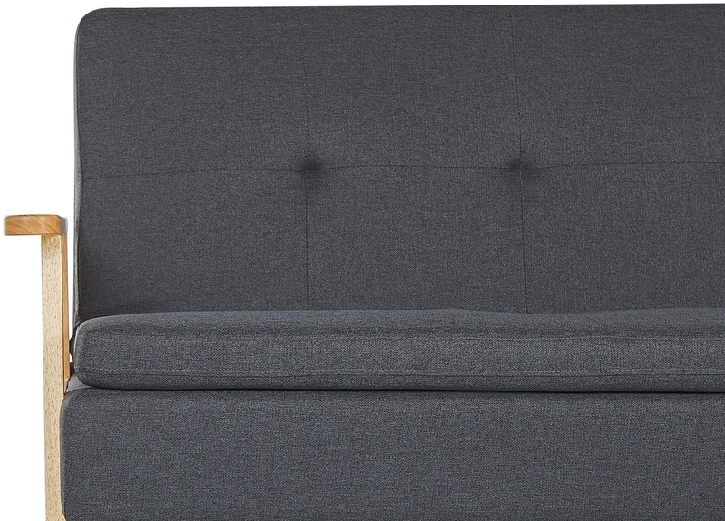 Beliani Trivietė išskleidžiama sofa TJORN tamsiai pilka