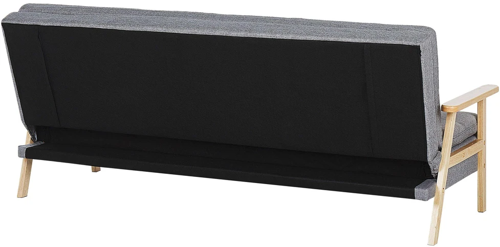 Beliani Trivietė išskleidžiama sofa TJORN šviesiai pilka