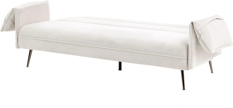 Beliani Trivietė išskleidžiama sofa VAYLA kreminės baltos spalvos