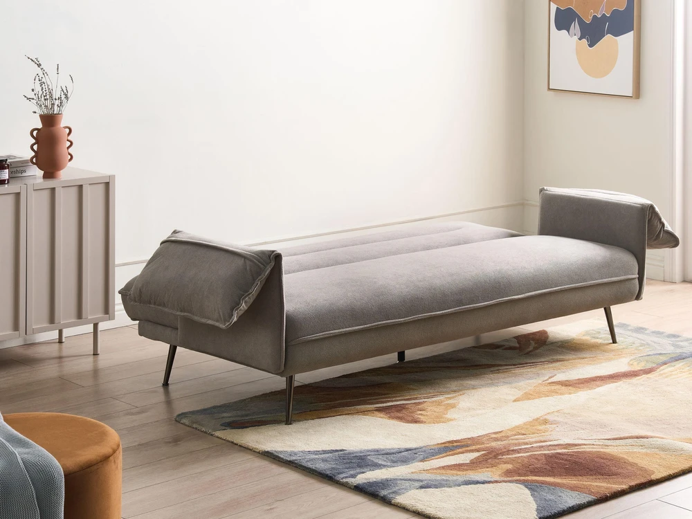 Beliani Trivietė išskleidžiama sofa VAYLA, pilka