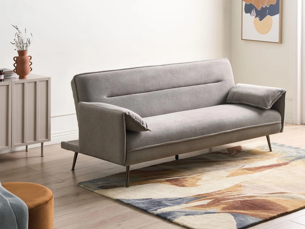 Beliani Trivietė išskleidžiama sofa VAYLA, pilka