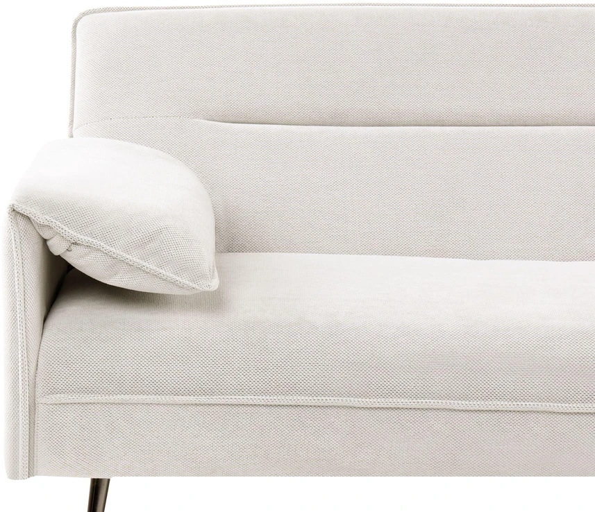 Beliani Trivietė išskleidžiama sofa VAYLA kreminės baltos spalvos