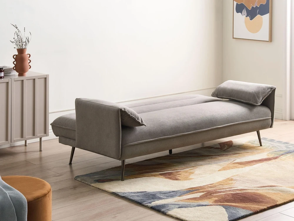 Beliani Trivietė išskleidžiama sofa VAYLA, pilka