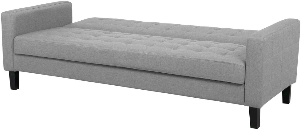 Beliani Trivietė išskleidžiama sofa VEHKOO šviesiai pilkos spalvos