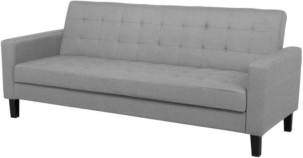 Beliani Trivietė išskleidžiama sofa VEHKOO šviesiai pilkos spalvos