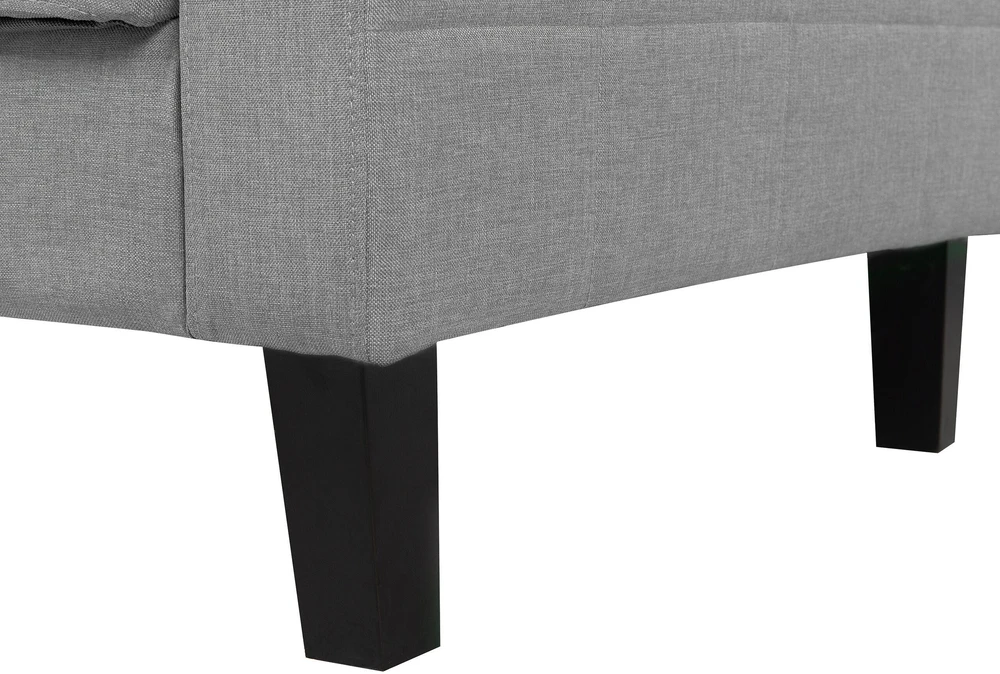 Beliani Trivietė išskleidžiama sofa VEHKOO šviesiai pilkos spalvos