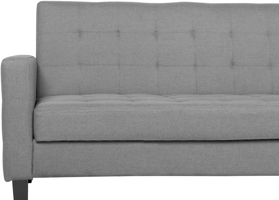 Beliani Trivietė išskleidžiama sofa VEHKOO šviesiai pilkos spalvos