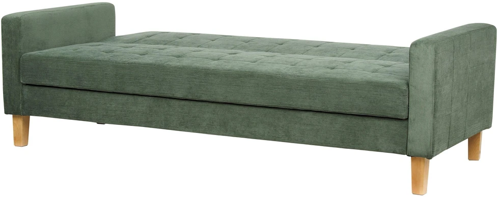 Beliani Trivietė išskleidžiama sofa VEHKOO tamsiai žalia