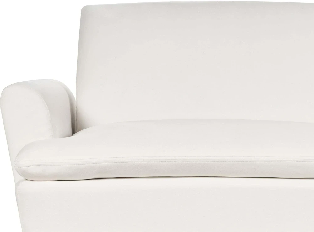 Beliani Trivietė išskleidžiama sofa VETTRE aksominė, kremiškai balta
