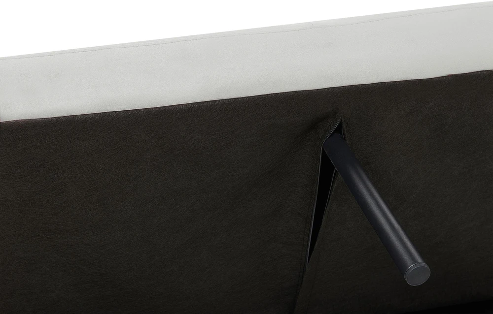 Beliani Trivietė išskleidžiama sofa VIMMERBY, šviesiai pilkas veliūras