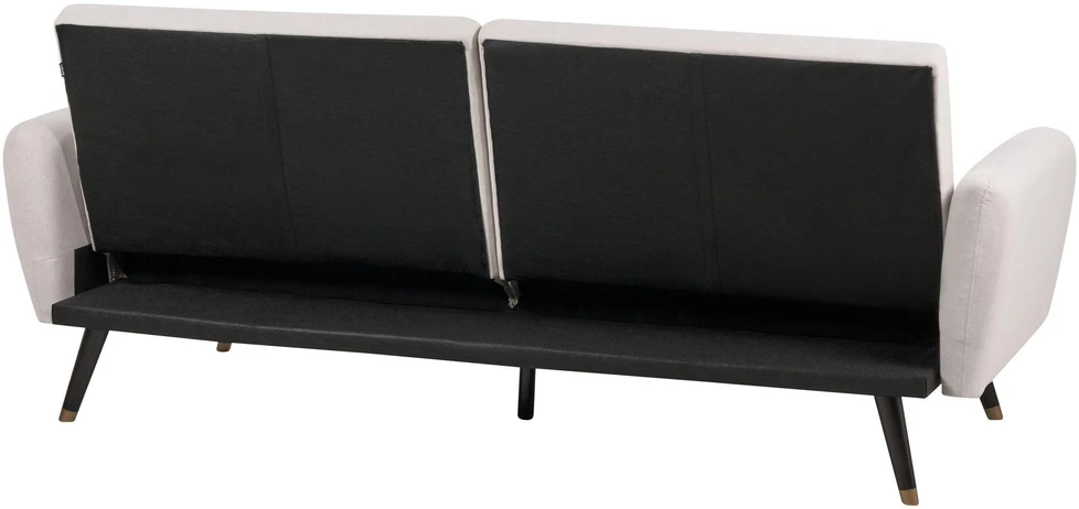 Beliani Trivietė išskleidžiama sofa VIMMERBY, smėlio spalvos