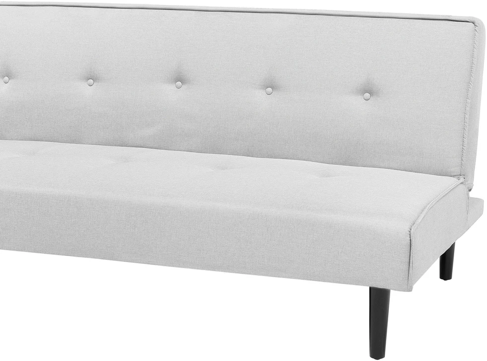 Beliani Trivietė išskleidžiama sofa VISBY šviesiai pilka