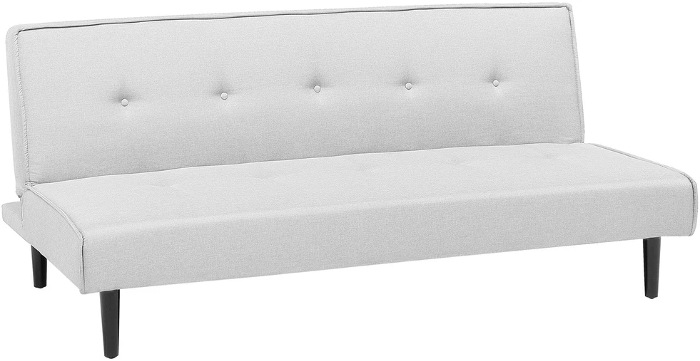 Beliani Trivietė išskleidžiama sofa VISBY šviesiai pilka