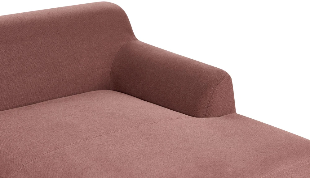 Beliani Trivietė kairinė kampinė sofa SOSJO burgundo spalvos