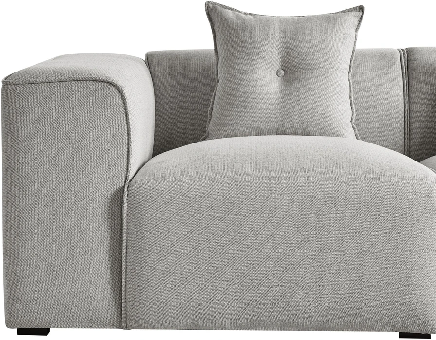Beliani Trivietė kampinė sofa DOLVA, šviesiai pilka, kairinė