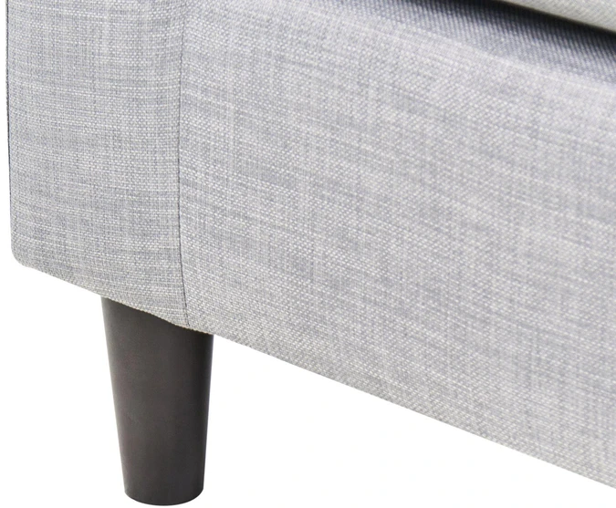 Beliani Trivietė kampinė sofa ELVENES, šviesiai pilka, kairinė