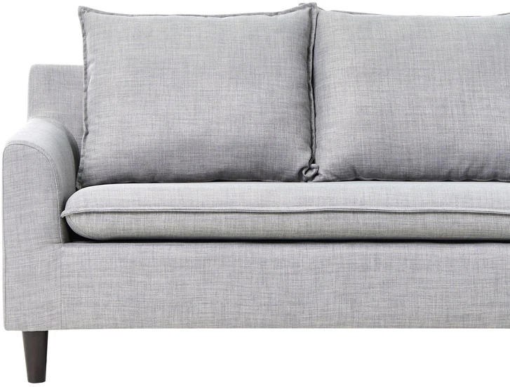 Beliani Trivietė kampinė sofa ELVENES, šviesiai pilka, kairinė