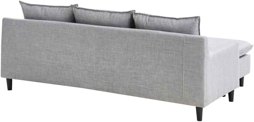Beliani Trivietė kampinė sofa ELVENES, šviesiai pilka, kairinė