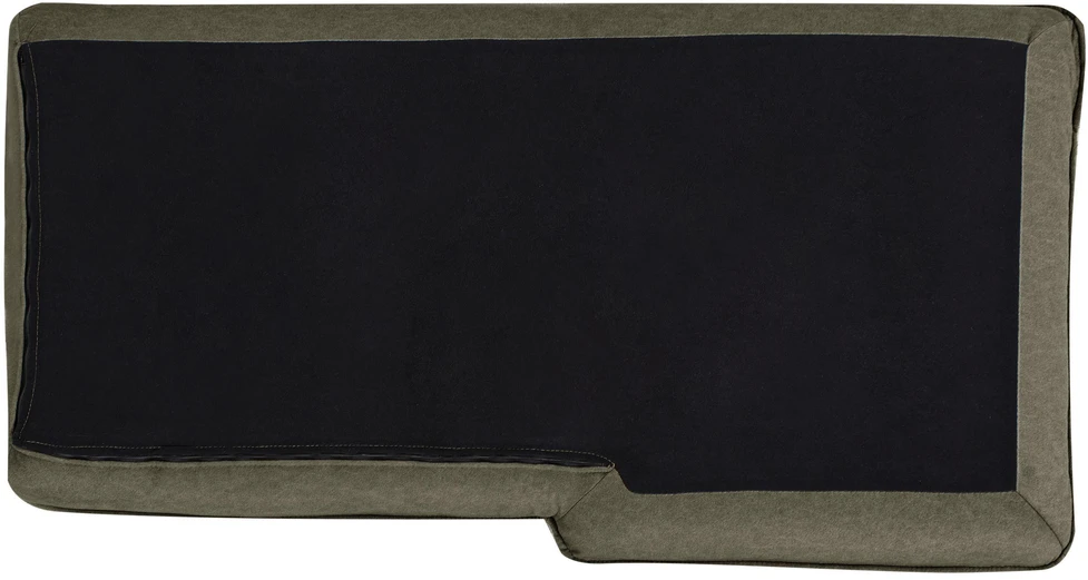 Beliani Trivietė kampinė sofa ELVENES, veliūrinė, tamsiai žalia, kairinė