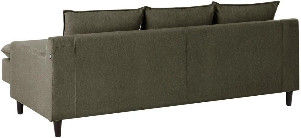 Beliani Trivietė kampinė sofa ELVENES, veliūrinė, tamsiai žalia, kairinė