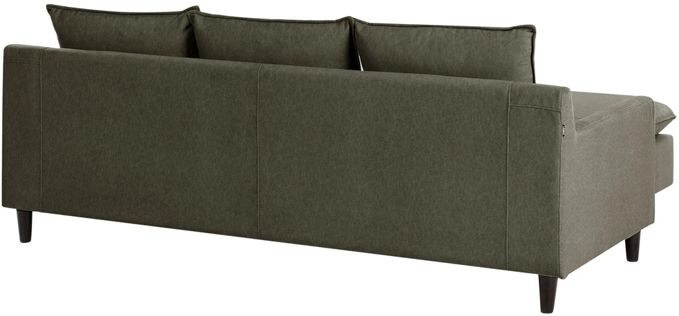 Beliani Trivietė kampinė sofa ELVENES Veliūrinė Tamsiai žalia Dešininė