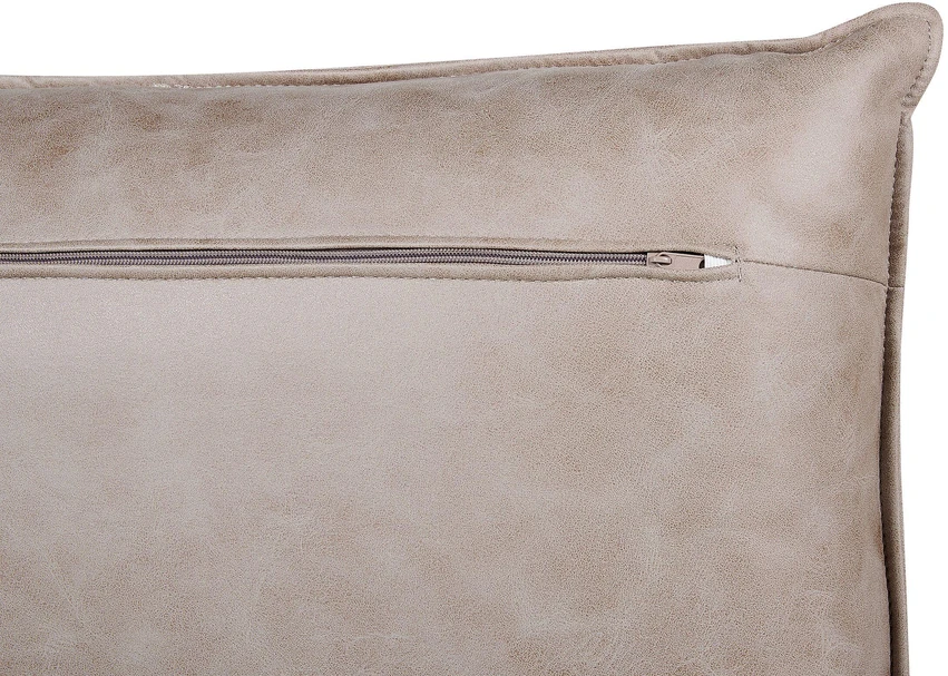 Beliani Trivietė kampinė sofa GALLO, eco zomšas, šviesiai ruda, kairinė