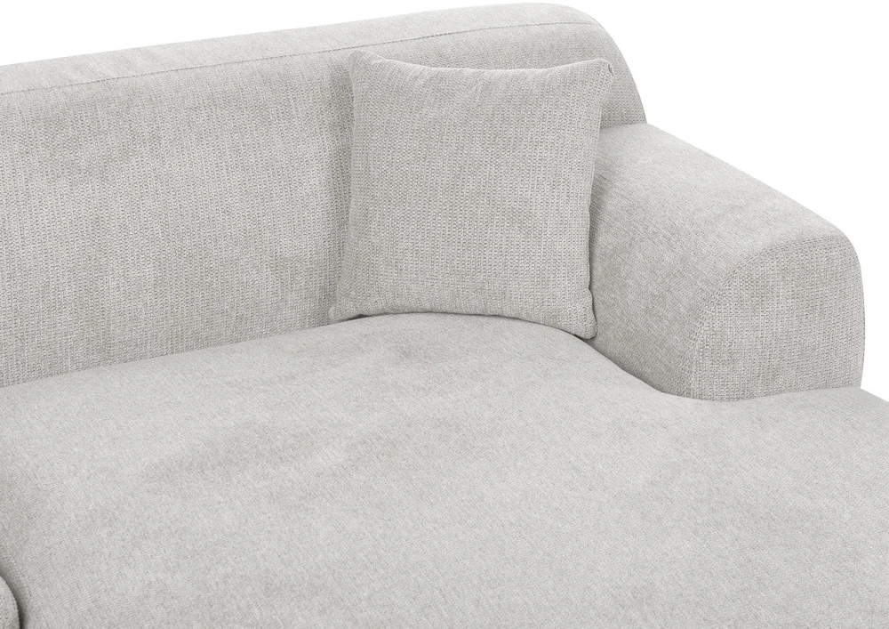 Beliani Trivietė kampinė sofa HOLT, šviesiai pilka, kairinės pusės