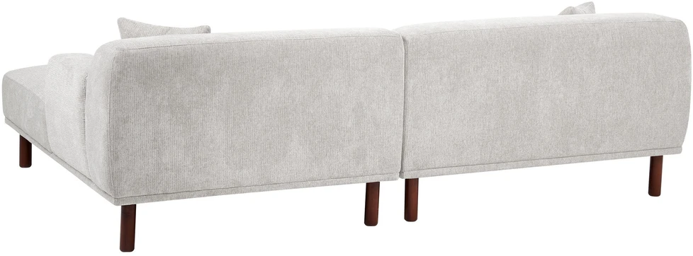 Beliani Trivietė kampinė sofa HOLT, šviesiai pilka, kairinės pusės