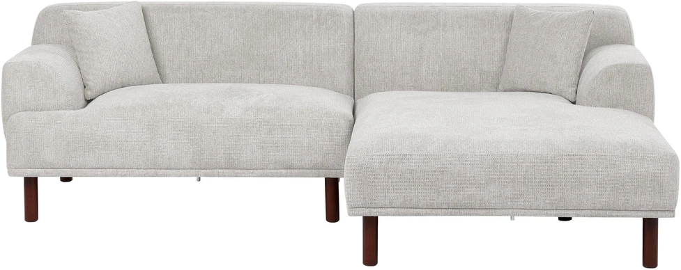 Beliani Trivietė kampinė sofa HOLT, šviesiai pilka, kairinės pusės