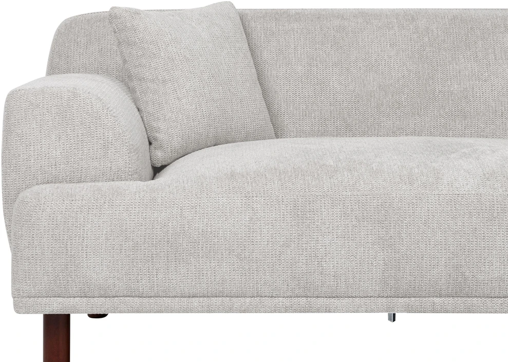 Beliani Trivietė kampinė sofa HOLT, šviesiai pilka, kairinės pusės