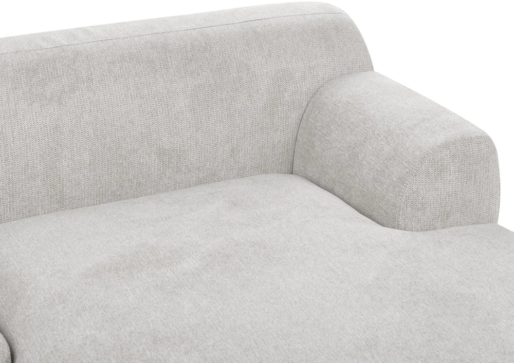 Beliani Trivietė kampinė sofa HOLT, šviesiai pilka, kairinės pusės